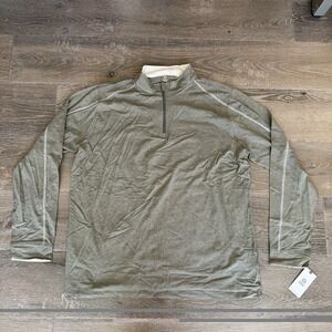 Tasc Performance Carrollton Mens 2XL 1/4 Zip Pullover Bamboo Organic Green